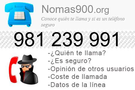 Teléfono 981239991
