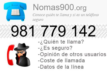 Teléfono 981779142