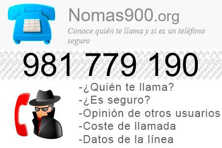 Teléfono 981779190