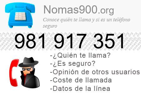 Teléfono 981917351
