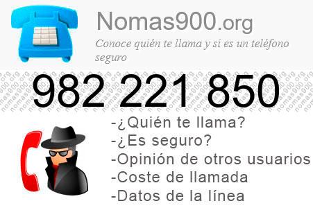 Teléfono 982221850