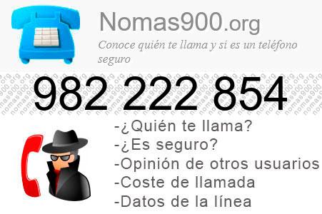 Teléfono 982222854