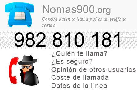 Teléfono 982810181