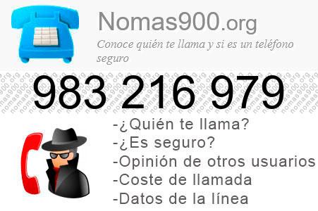 Teléfono 983216979