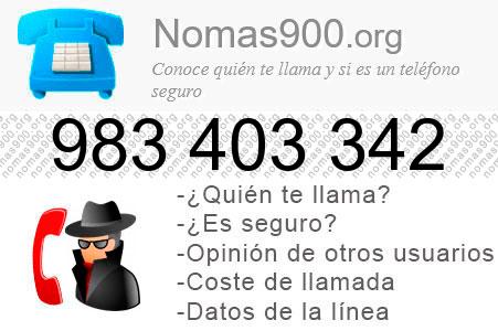 Teléfono 983403342