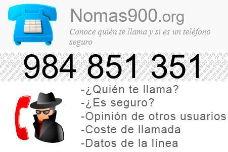 Teléfono 984851351