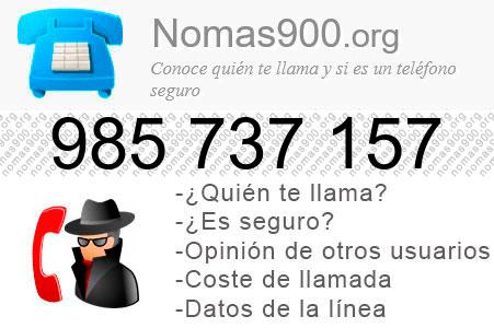 Teléfono 985737157