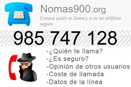 Teléfono 985747128