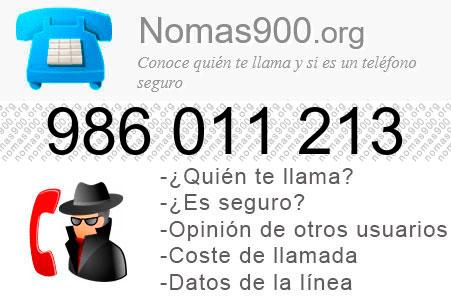 Teléfono 986011213