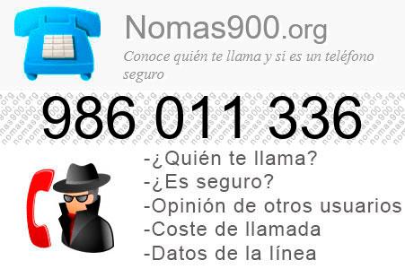 Teléfono 986011336
