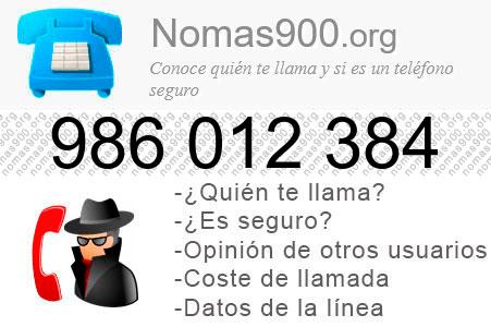 Teléfono 986012384