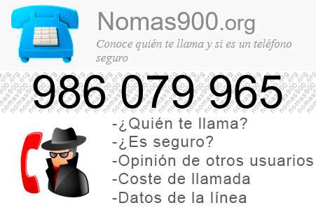 Teléfono 986079965