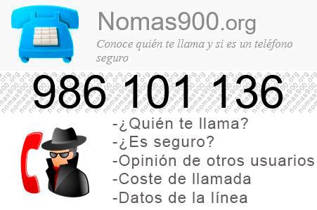 Teléfono 986101136