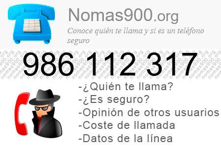 Teléfono 986112317