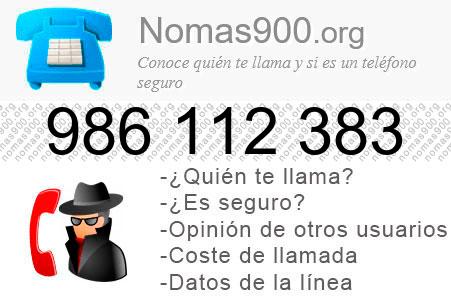 Teléfono 986112383