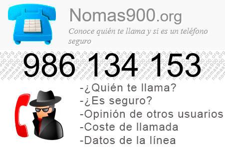 Teléfono 986134153