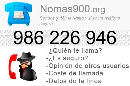 Teléfono 986226946