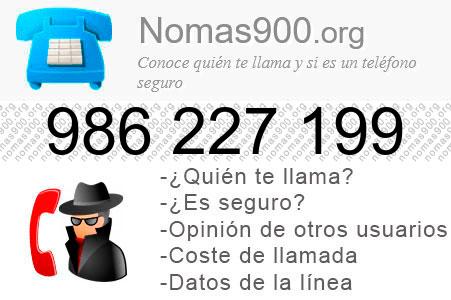 Teléfono 986227199