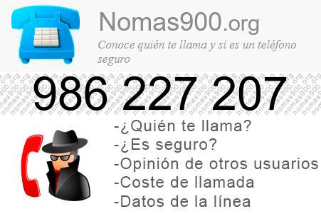 Teléfono 986227207