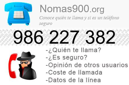 Teléfono 986227382