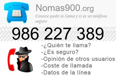 Teléfono 986227389