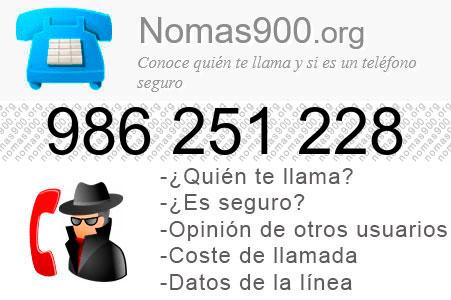 Teléfono 986251228