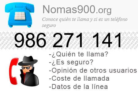 Teléfono 986271141