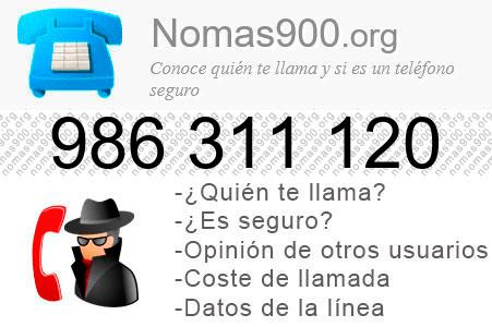 Teléfono 986311120