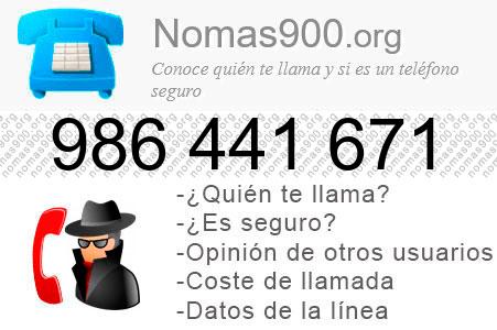Teléfono 986441671