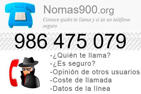 Teléfono 986475079