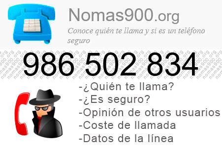 Teléfono 986502834