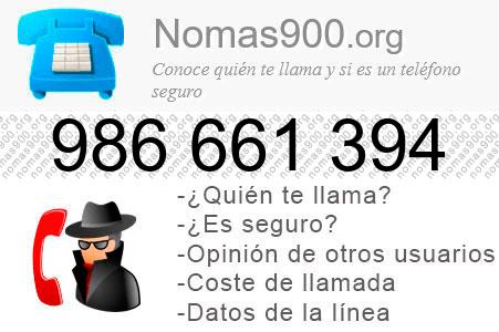 Teléfono 986661394