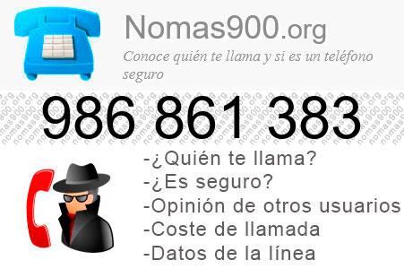 Teléfono 986861383