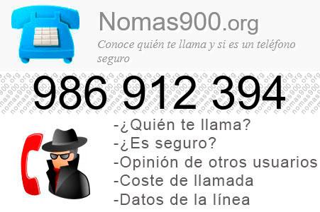 Teléfono 986912394