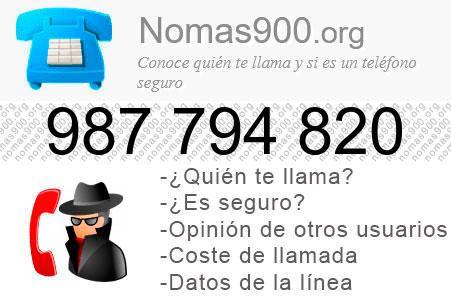 Teléfono 987794820