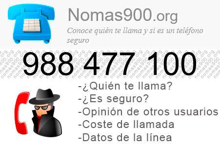 Teléfono 988477100