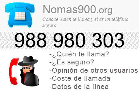 Teléfono 988980303