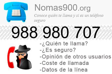 Teléfono 988980707