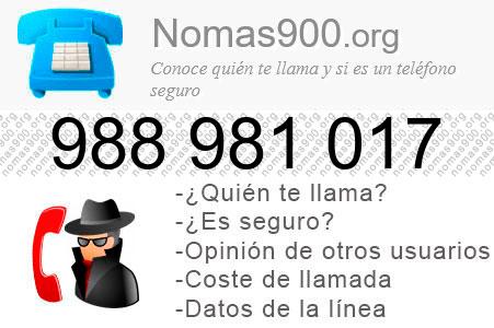 Teléfono 988981017