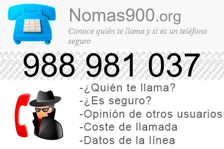 Teléfono 988981037
