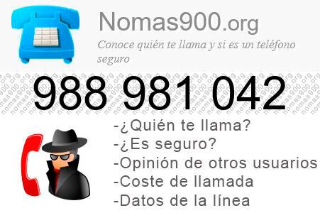 Teléfono 988981042