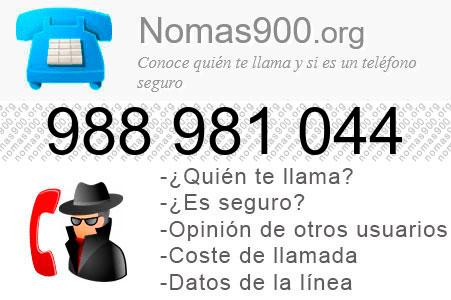 Teléfono 988981044