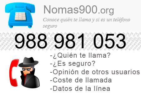 Teléfono 988981053